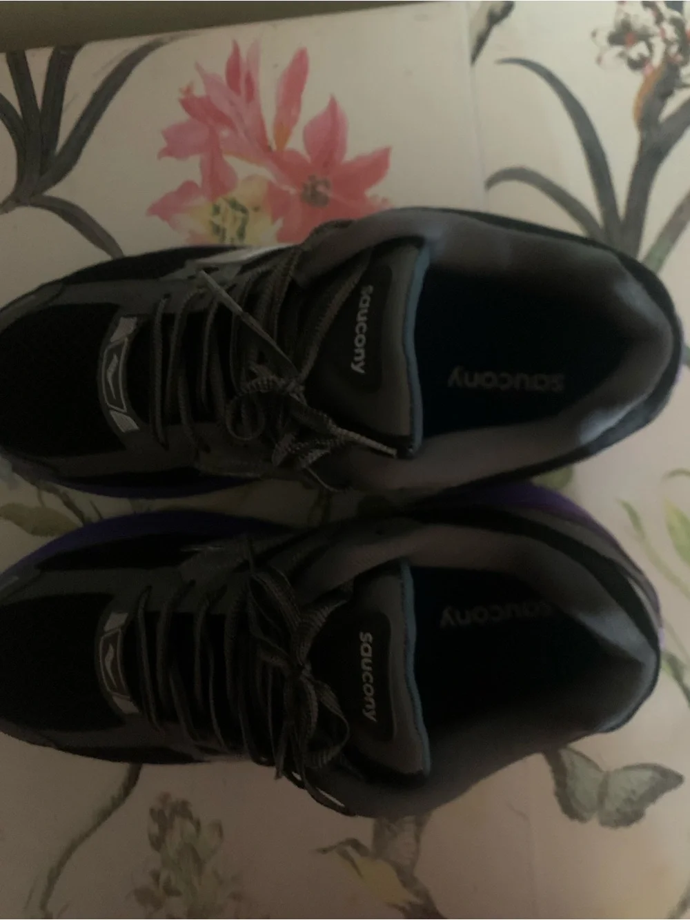 Saucony Black Sneakers with Purple, Teal & Red Accents
